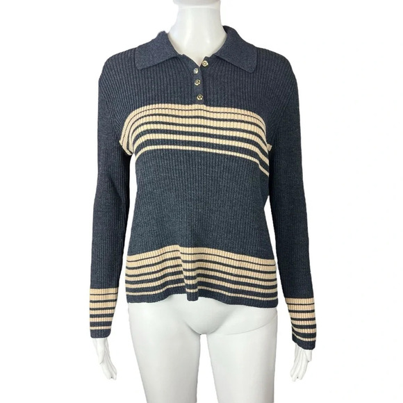 Vintage St. John Ribbed Knit Pullover Sweater - Picture 1 of 10